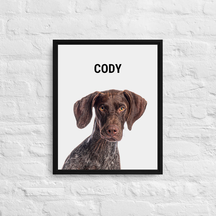 Personalized German Shorthaired Pointer Framed Canvas Print
