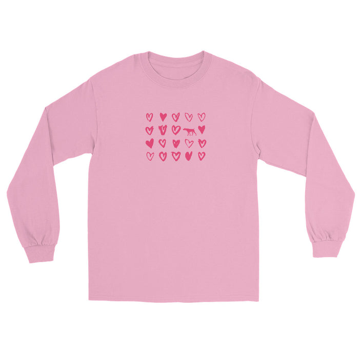Pink Hearts Long Sleeve Shirt